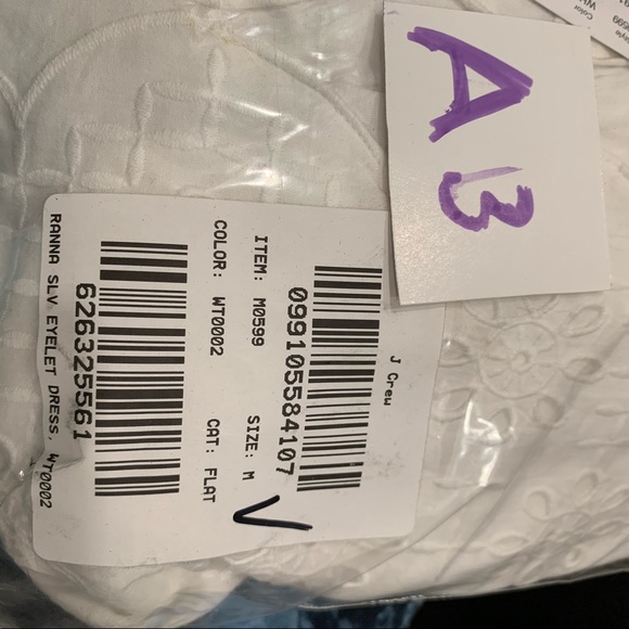 New J crew Scalloped Trim Tie Waist Eyelet Dress - Picture 8 of 10